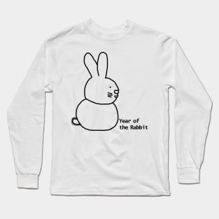 Year of the Rabbit Outline Long Sleeve T-Shirt